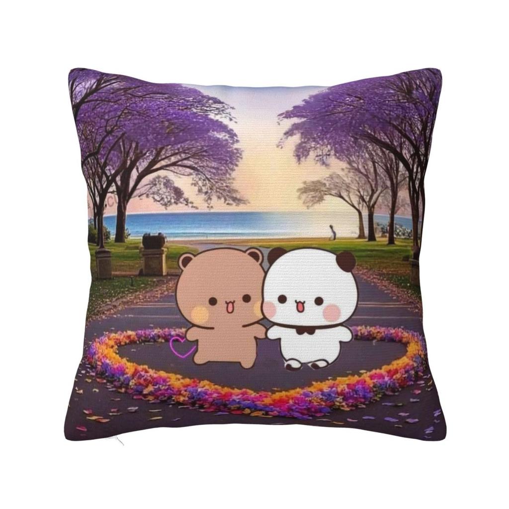 Bubu & Dudu Heart Love Pillow Cover Cute Funny Pillow Case For Sofa Bedroom Home Decor Cushion Cover Soft Graphic Pillowcases