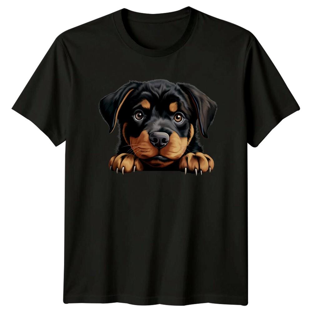 

Cute Rottweiler Dog Breed Pet Animal Puppy Face Portrait T-Shirt 4XL