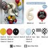 49pcs Racing Themed Balloon Column 40inch Milk White Tire Foil Balloon Boy Birthday Party Decorations Baby Shower Toy Gifts