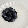 Portable Camellia Breastpin Flower Shape Lapel Pin Brooch for Women PU Leather Lapel Pin Fashionable Badge Jewelry