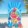 Beach Towel with B-Baby Shark Pattern - soft,absorbent,machine washable Lightweight&Modern,swimming,Travel Essentials