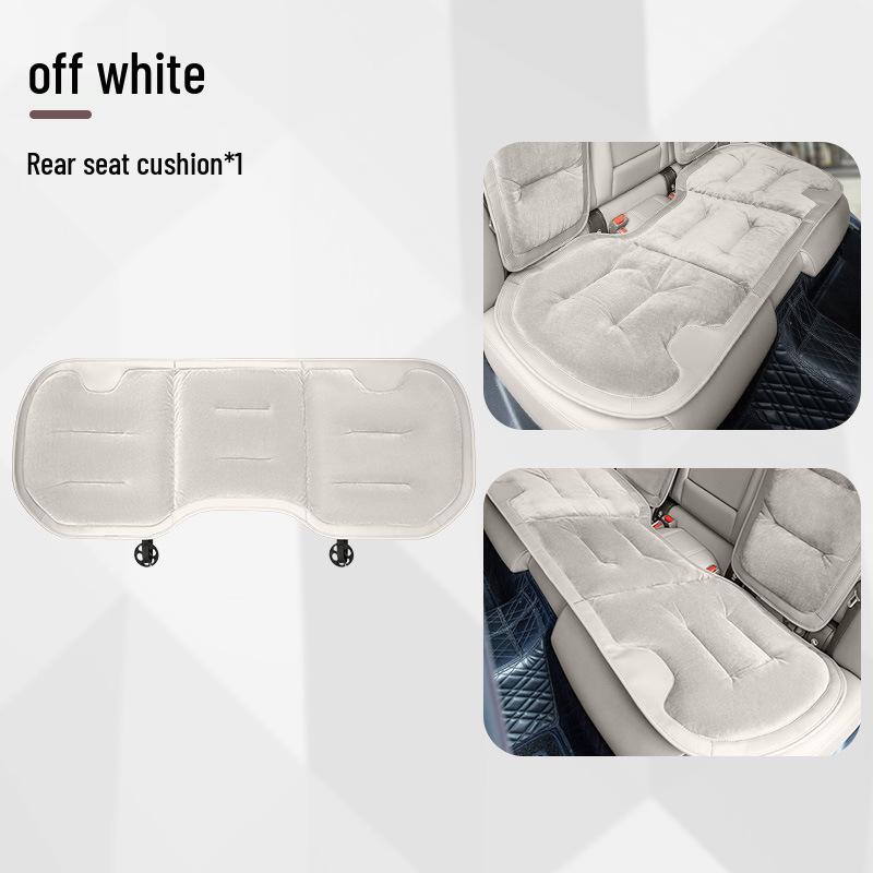 Universal Thickened Flannel Car Seat Cushion Set for All Seasons (3-Piece)