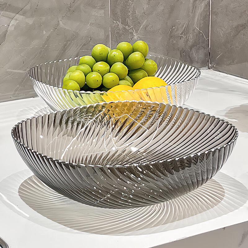 Luxury Transparent Silver Fruit Plate Set