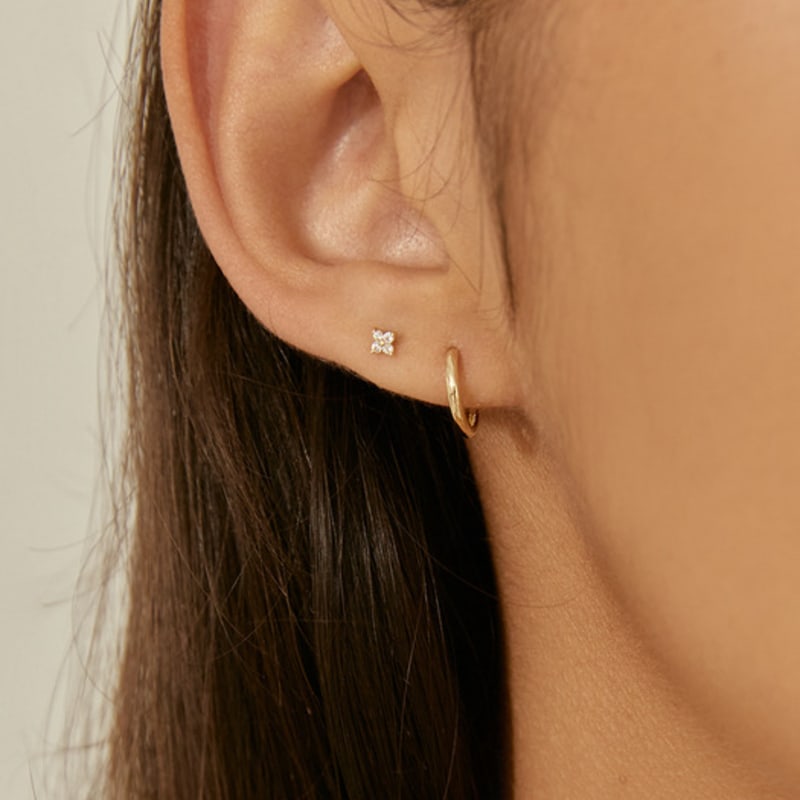 LUNNE 14k Labret Piercing 4 Types (14k Gold) #LFPI03