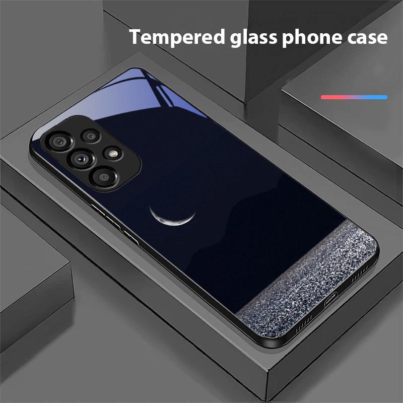 Space Planet For Samsung Galaxy S10 20 Plus 21 FE 22 23 24 FE 25 Ultra Black Tempered Glass Phone Case Hard Shell