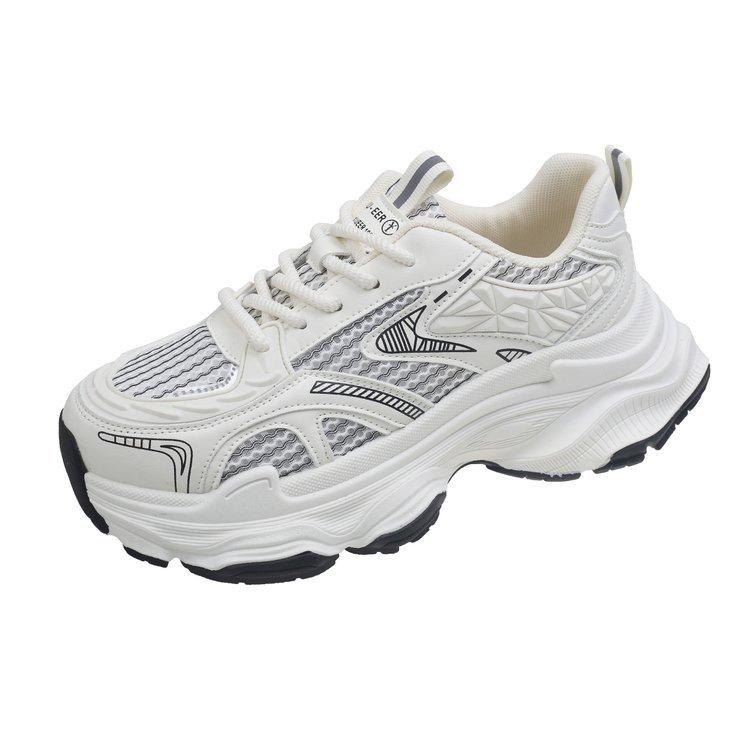 Dad shoes women's shoes ins2024 new spring and summer platform sports shoes mesh showing feet small sports casual shoes