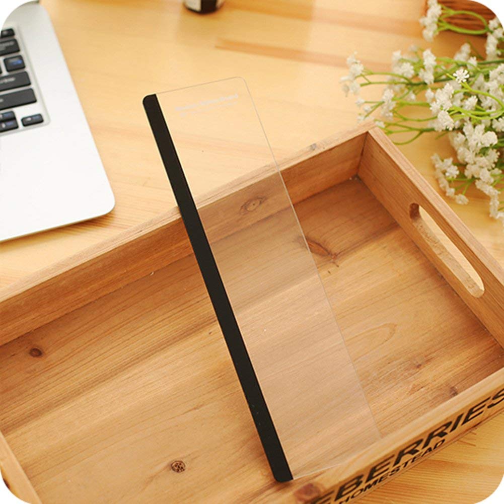 Bestmaple Message Board for Computer Display, 2-Piece Set, Acrylic Transparent Board with Mobile Phone Stand, Ruler, Stick-On Board, Memo Stand,