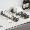 Kitchen Dish Organizer Space Aluminum Plate Holder Cabinet Bowl Storage Shelf Adjustable Tableware Storage Rack Dish Drainer