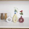 Hollow Out Silicone Vase Mold Oval Stripe Gypsum Mold Decorative Soap Mold  Living Room