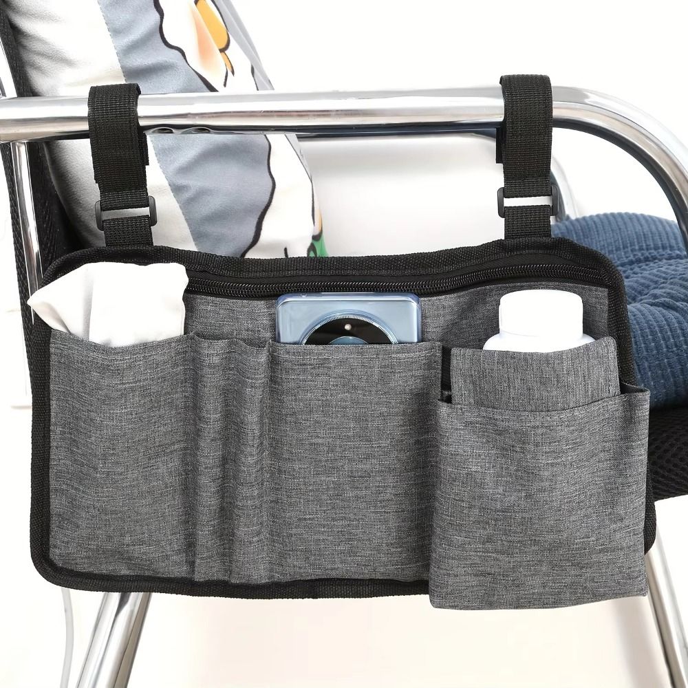 Waterproof Wheelchair Side Storage Bag Wear-Resistant Chair Storage Organizer Office Chair