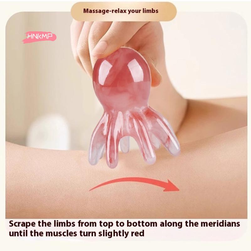 4-in-1 Scalp Massage Comb Meridian Resin Head Massager Unblocking Face Nose Massage Tool for Relaxation And Acupressure