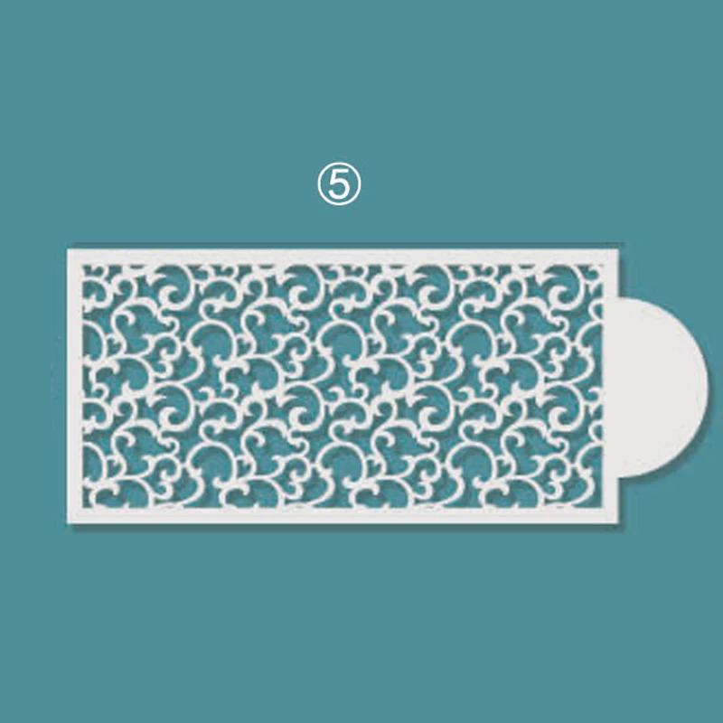 Krajkový květinový hrotový vzor Fondánová tisková šablona Dutá cukrová sítková forma Šablona na svatební dort Šablona na zdobení okraje Pečicí nástroje