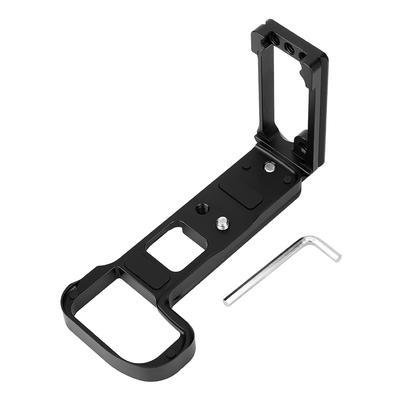 Dehnbare Schnellwechselplatte aus Aluminiumlegierung mit L-förmigem Griff für die Nikon Z7 Z6-Kamera(schwarz )