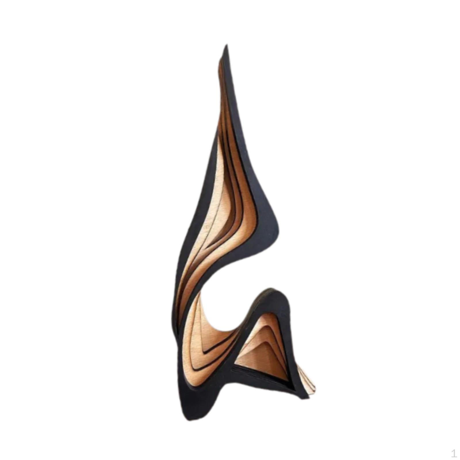 Statue Abstract Sculpture Collectibles Modern Art Figurine for Fireplace Cabinet 30x12.9cm