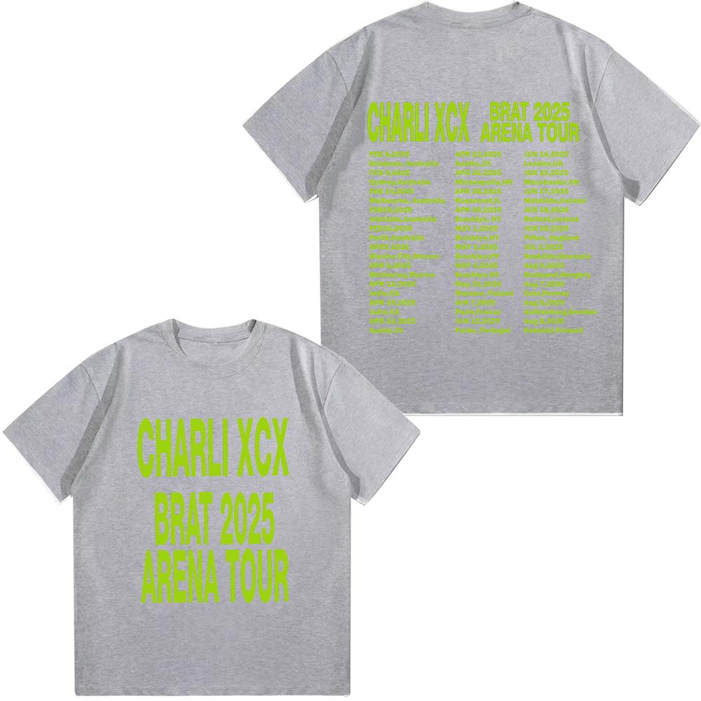

Charli Xcx Brat 2025 Арена-тур Футболка Жіноча Мода Харадзюку Бавовняні Футболки Повсякденні Зручні Модні Футболки Оверсайз Унісекс 2XL