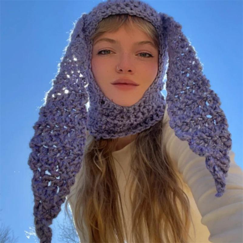 New Handmade Crocheted Beard Pullover Hat, Fashionable and Personalized Street Hat for Adults