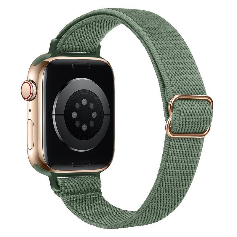 Совместимо с Apple Watch: Тонкий эластичный нейлоновый ремешок с японской пряжкой, 14 мм 38/40/41/42mm