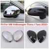 Rearview Mirror Cap Shell Decoration Cover Trim For VW Volkswagen Tharu / Taos 2018 - ABS Chrome / Carbon Fiber Accessories