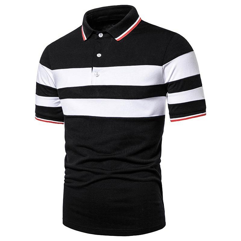 Summer Men's Short-sleeved T-shirt Fashion Stitching Classic Men's Short-sleeved Polo Shirt