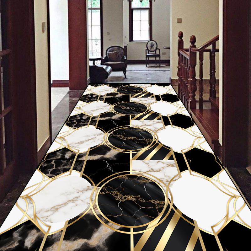 Luxuriöser Europäischer Stil Lobby Halle Flur Teppich Rutschfest Treppenhaus Lange Teppiche Läufer Anpassbarer Teppich Heim Durchgang Fußmatte