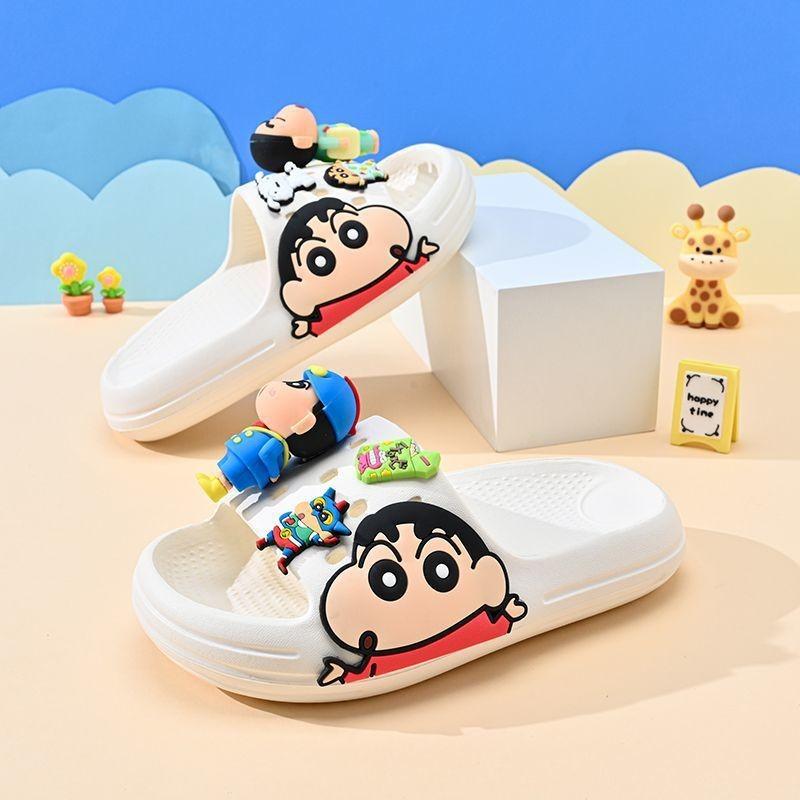 

Удобные и стильные детские летние тапочки Crayon Shinchan, мягкая подошва, нескользящий дизайн OffWhite,2627