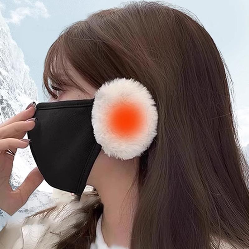 Mască Unisex Caldă de Iarnă Rezistentă la Vânt cu Acoperitori de Urechi Pufoși - Acoperire Grosă de Gură Antiapraf Respirabilă cu Clape pentru Urechi pentru Jumătate de Față