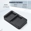 Camera LP E17 Battery & Charger Kit with 2 slot Battery Charger + 2pcs LP E17 Batteries 7.2V 1400mAh + USB Charging