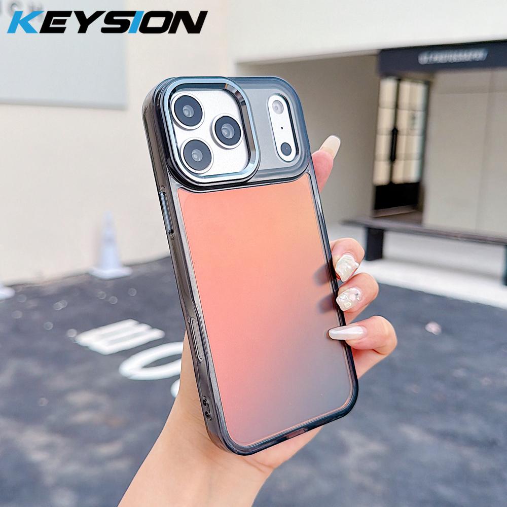 

KEYSION Fashion Laser Gradient Colorful Phone Case for iPhone 17 Pro Max Soft TPU+PC Shockproof Back Cover for iPhone 17 Pro for iPhone 17 Pro чёрный