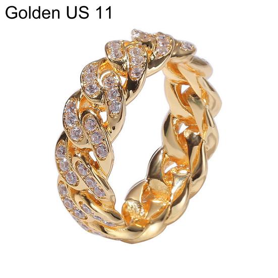 Vridt Ring Kreativ Kubisk Smykker Ring Finger Zirkonia Ring for Gave