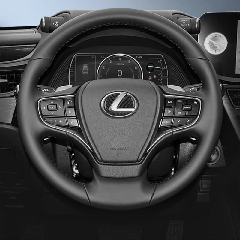 Auto-Lenkrad-Dekorationsaufkleber Kohlefaser-Emblem für Lexus F SPORT ES RX NX LS UX LM LX GX LC RZ IS CT GS RC HS SC TX