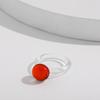Candy Colored Resin Ring Transparent Geometric Ring Y2K Yabi Size Decorative Ring with Accessories