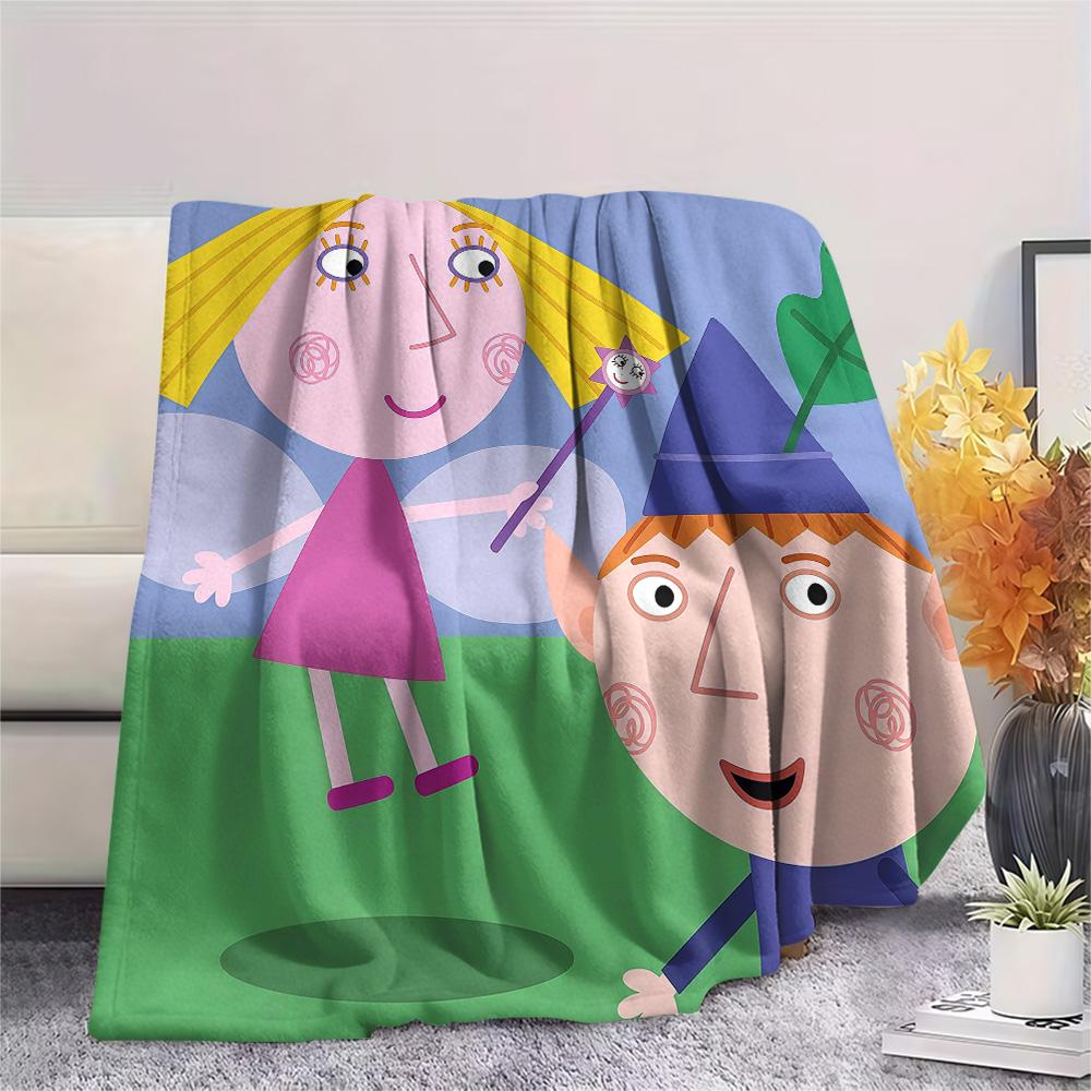 Ben and Holly Flannel Blanket, High quality Comfortable for All Seasons, Home Decor, Warmth and Comfort