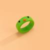 Cute Colorful Contrast Animal Girls Chick Resin Ring Acrylic Frog Finger Rings Fashion Jewelry
