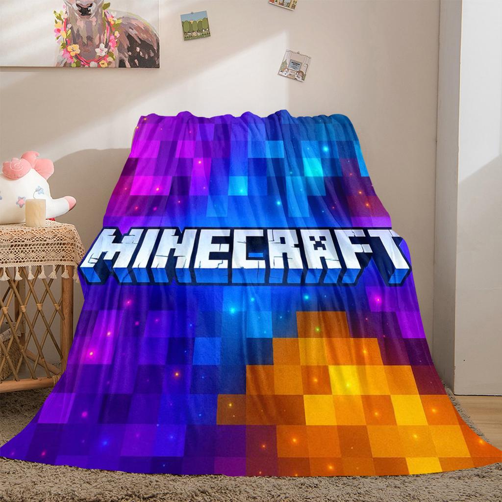 Classic Entertainment Sandbox Xbox Games Minecraft  Blanket, Home Warming, Four Season Bed Decoration, Sofa Cover, Flannel Throwing Blanket K4