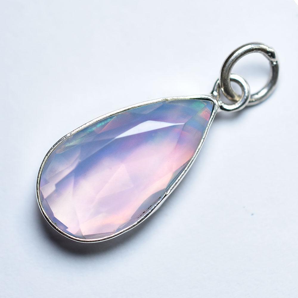 19.65 Ct Certified Natural Australian Opal 925 Sterling Silver Pendant Best Gift