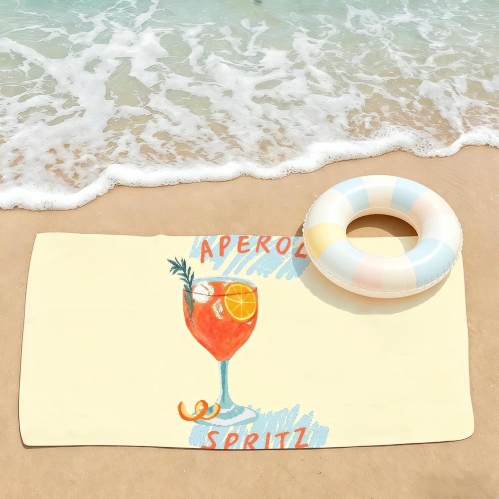 Fashion print A-Aperols Spritz Towel Drying Bath Towel Applicable To Light Swimming Camping Yoga Beach Out