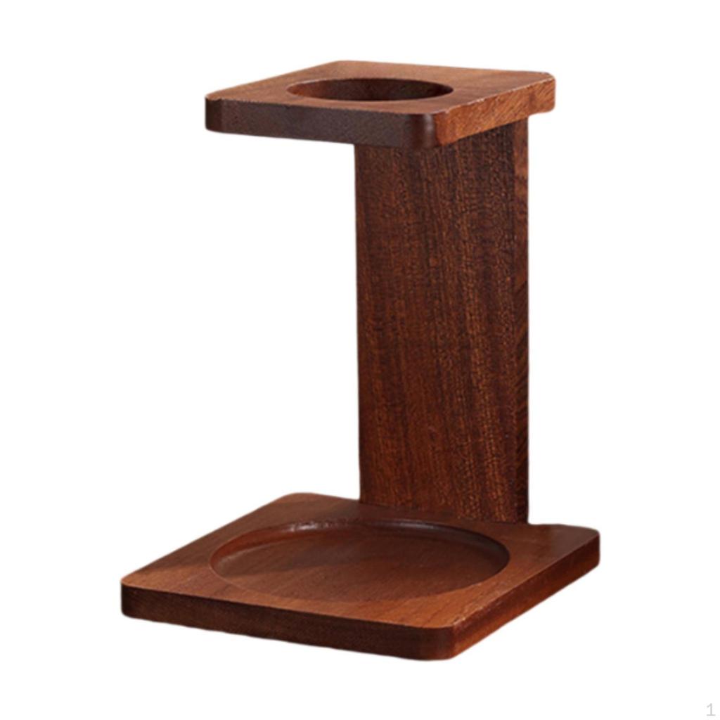 Coffee Cup Holder Filter Stand Wooden Retro Stable Maker Station for