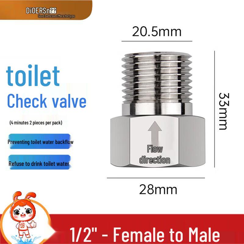 Deer Stainless Steel Toilet Backflow Preventer Valve