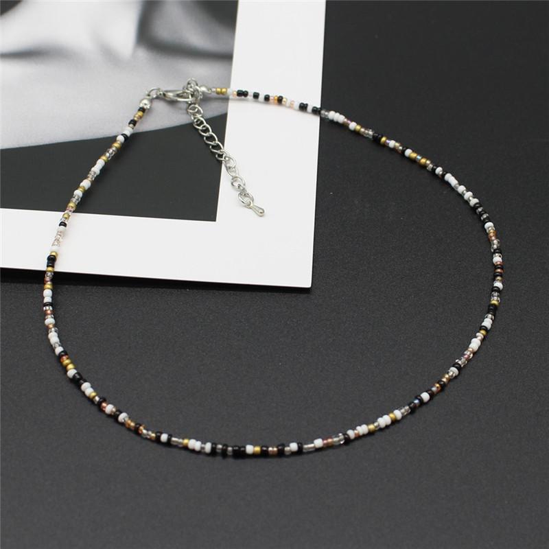 New Korean Sweet Colorful Chokers Collar Boho Seed Beaded Clavicle Necklaces for Women Girls Trendy Jewelry