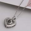 Elegant Heart Shaped Memory Necklace With Unique I Love You Feature Projection