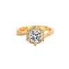 Imitation Silver Star Weave Moissanite Ring: One Carat Adjustable Twisted Arm Women's Jewelry