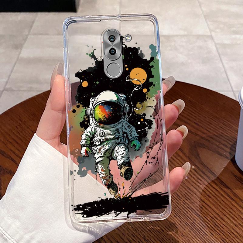 Jelly Casing For Huawei GR5 2017 / Mate 9 Lite / Honor 6X Clear Silicone Soft TPU Back Cover Cute Cat Rabbit Heart Phone Case