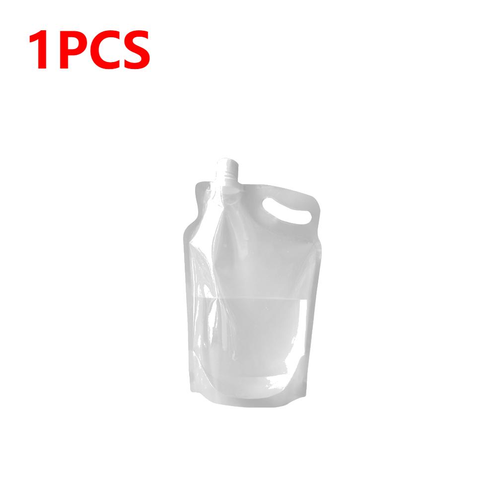 

1-10PCS 2L Transparent Water Container Portable Folding Water Bucket No Leakage Portable Water Bag for Camping Hiking Cycling