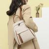 New Checked Soft Leather Women's Fashionable Backpack, High-end Travel Mini Minimalist Trendy Women's Double Shoulder Bag New Release