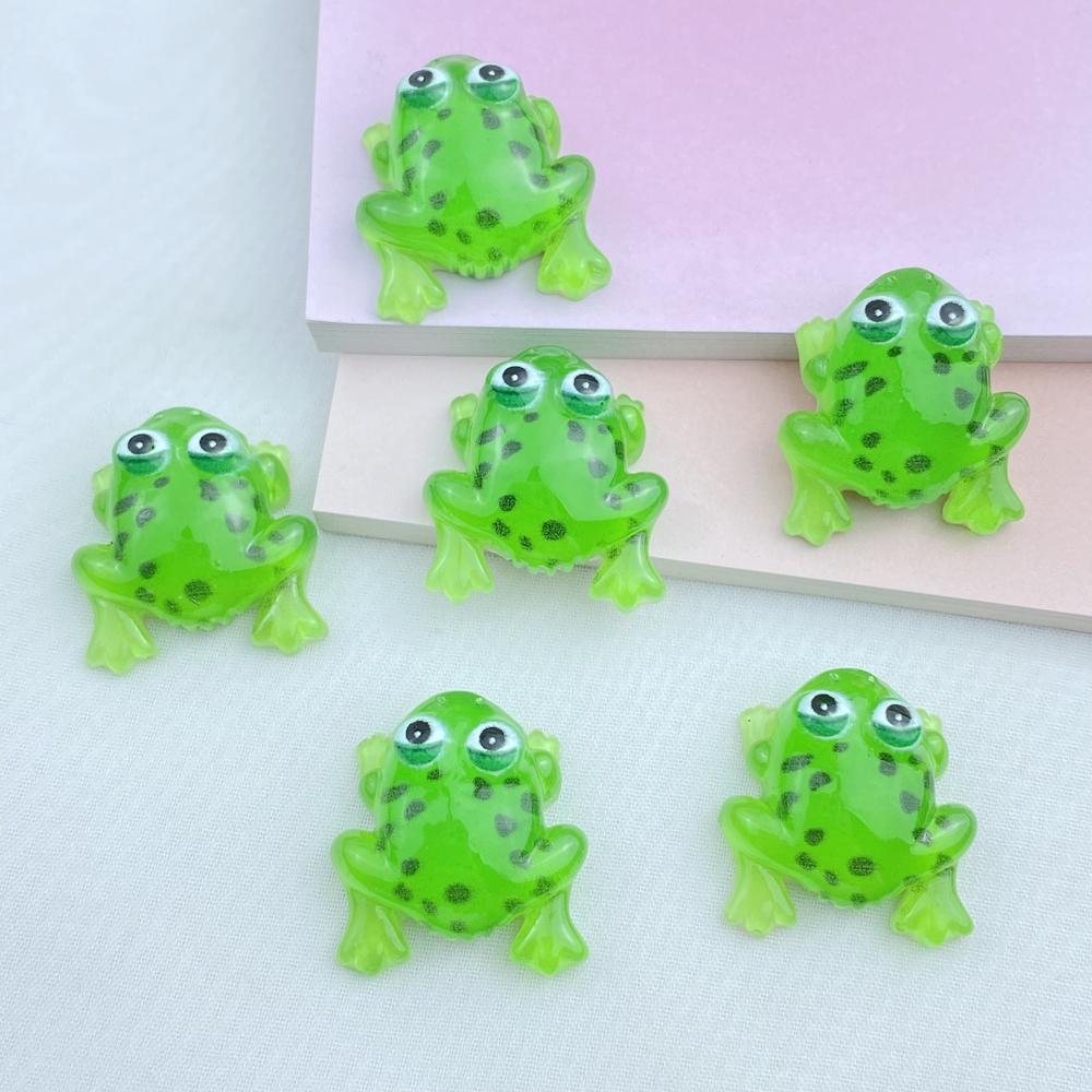 10Pcs New Models Colorful Cartoon Frog Series Resin Scrapbook DIY Jewelry Hairpin Headrope Decoration Crafts Diy Accessories