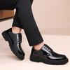 Fashion Lacquer leather men's shoes Classic and minimalist design styles Leisure office and work business Plus Size Thick soled shoes