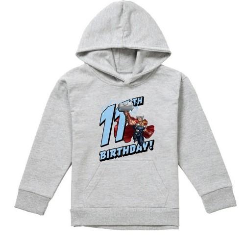 Marvel Childrens/Kids Thor Heather 11th Birthday Hoodie