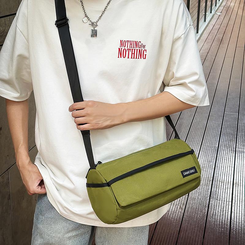 Nylon Solid Color Crossbody Bag Travel Sports Fitness Shoulder Bag