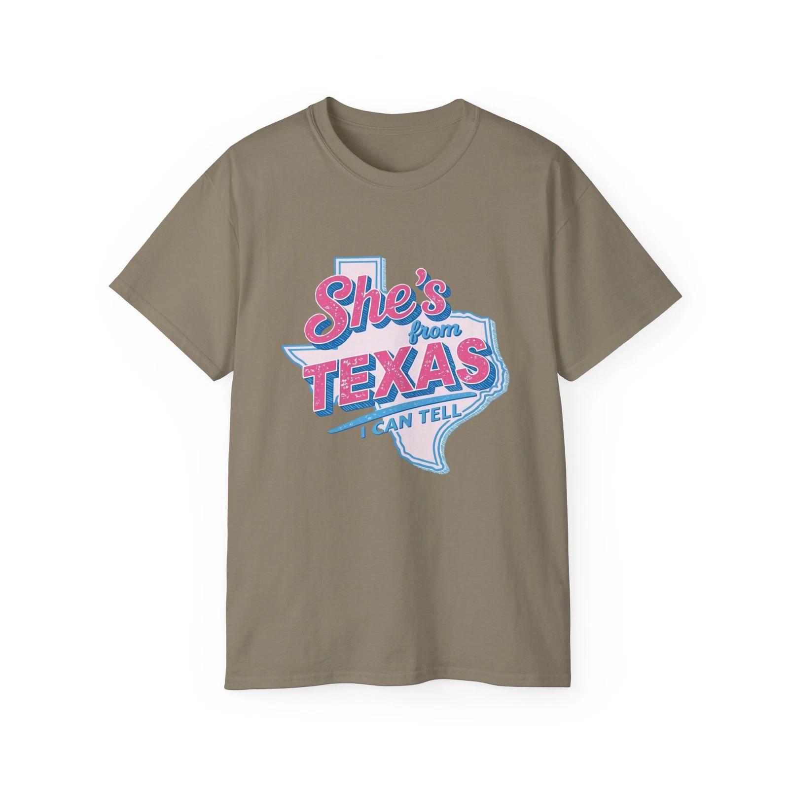 Women s Ladies She’s From Texas T-Shirt Hip Trendy Austin Dallas Country L