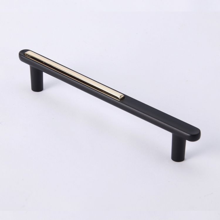 Modern Kitchen Cabinet Handles Wardrobe Door Pull Handle Zinc Alloy Bright Gold Black Drawer Single Hole Hardware Handle
